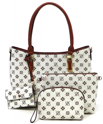CM Monogram 4-in-1 Satchel Set  CM2760 IVORY